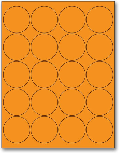 NextDayLabels - 8-1/2 x 11" Neon Color High Light Fluorescent Labels by NextDayLabels