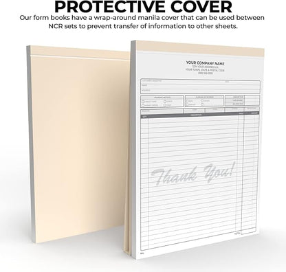 Custom 8.5" x 11" Carbonless NCR Books in 2-Part Duplicate Invoices, Work Orders - Image 3