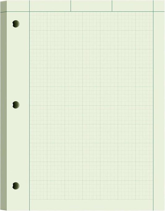 Engineering Paper 8.5 x 11, 100 Sheets Top Glue Binding Engineering Notebook by Aidunmis