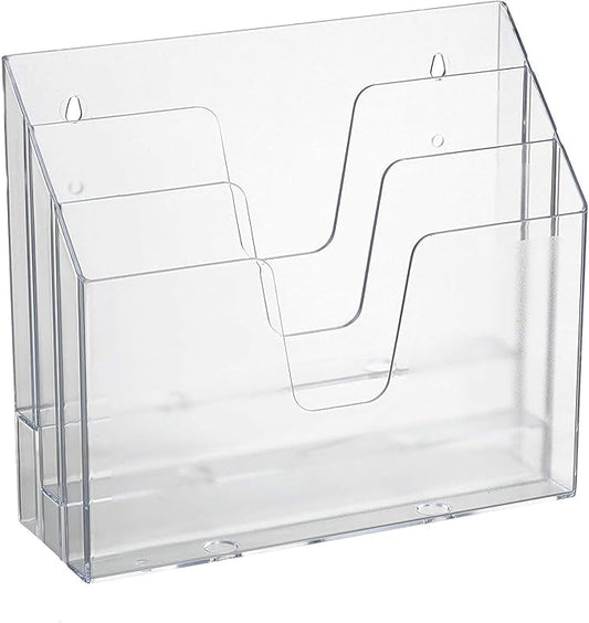 Acrimet Horizontal Triple File Folder Holder, Open Top Desktop Document Sorter by Organizingyourlife
