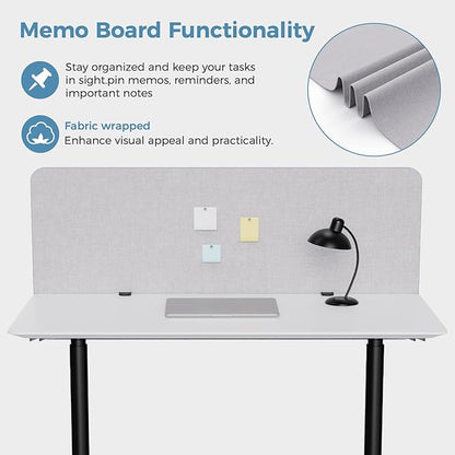 MORDEER 47.2" Privacy Desk Divider Panel, Acoustic Divider Panels - Image 4