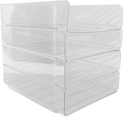 Jeanoko Desk Letter Tray Set Transparent Stackable Organizer - Image 4