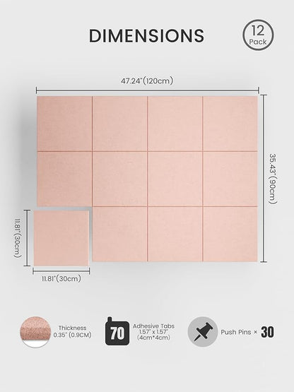 Bumusty Large Cork Board 47"x35" Alternative - Image 2