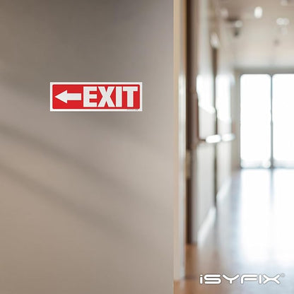 iSYFIX Exit Signs Stickers 6 Pack 12x4 Inch - Image 4