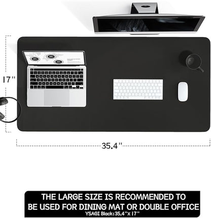 YSAGi Non-Slip Leather Desk Pad L Size, Waterproof Laptop Computer Desk - Image 7