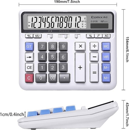 Comix Desktop Calculator Solar Battery Dual Power - Image 7