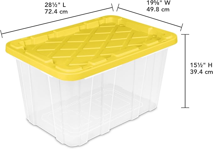 Sterilite 4-Pack Industrial Storage Box, Plastic Container Bins w/Lids - Image 3