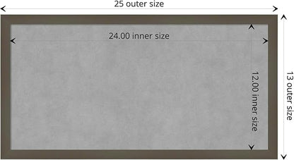 Amanti Art Grey Framed Magnetic Board 13x25 Small Vision Board - Image 4