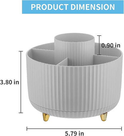 Marbrasse Desk Organizer, 360-Degree Rotating Pen Holder, Desk Organizers and - Image 5