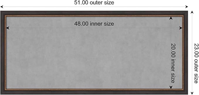 Amanti Art Black Framed Magnetic Board 23x51 Oversize Vision Board - Image 3