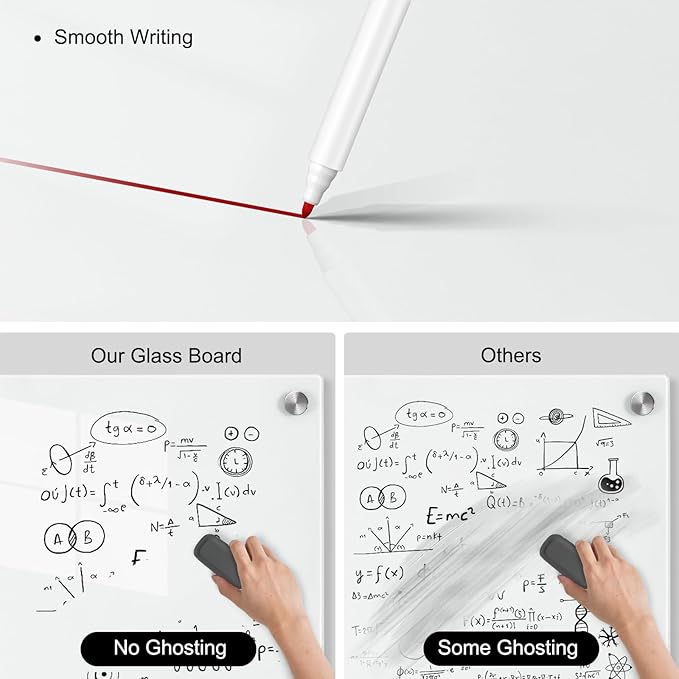 Large Glass Whiteboard, 96 x 48 Inches Magnetic Glass Dry Erase Board - Image 3