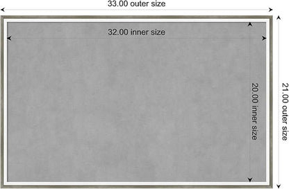 Amanti Art Silver Framed Magnetic Board 21x33 Large Vision Board - Image 4
