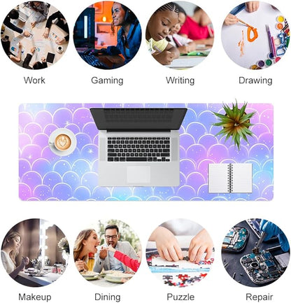 QIYI Multifunctional Office Desk Pad, Water-Resistant PU Leather Mouse Pad - Image 7