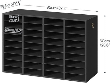 HOOBRO Wooden Literature Organizer, 36-Slot Mail Sorters, Removable Classroom - Image 2