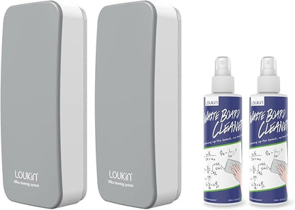 loukin 2 Pack Magnetic Dry Erase Eraser, Glass Board Remover, 3.4 fl oz by LOUKIN