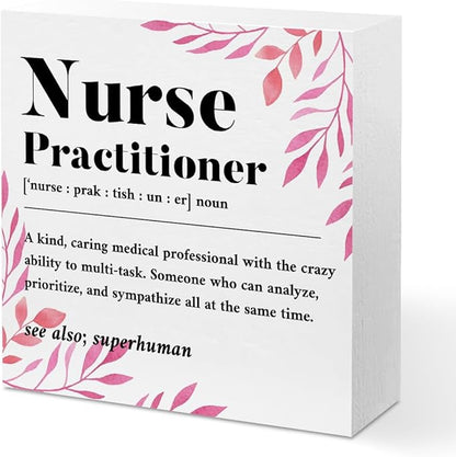 Nurse Practitioner Gifts for Women, Nurse Gifts Wood Box Sign, Appreciation by Unknown