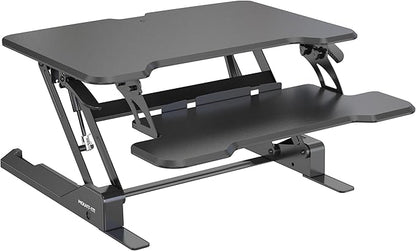 Mount-It! Height Adjustable Standing Desk Converter, Compact 30” Wide Tabletop - Image 8