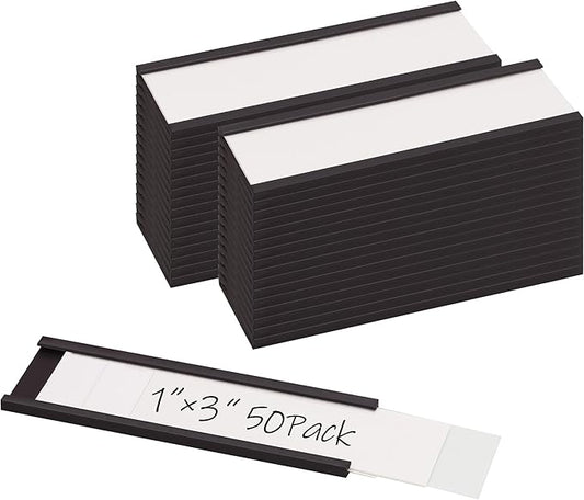 Realth C Channel Magnetic Label Holders 50 Pack 1'' x 3'' by Realth