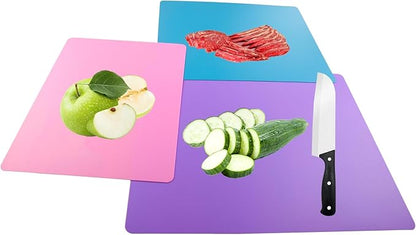 3 Pieces Flexible Cutting Board mats, Plastic Cutting Boards - Image 6