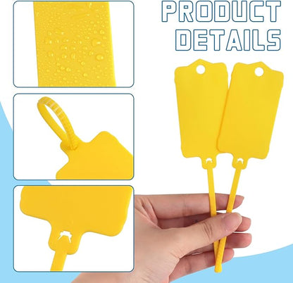 LeonBach 100 PCS Plastic Shipping Tags, 1.46" x 2.48", Waterproof Labels - Image 3