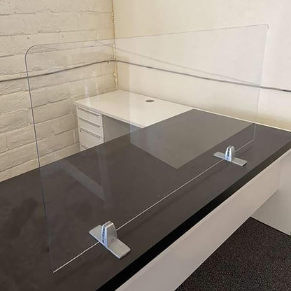 4 Pack T Shaped Office Desk Partition Clamp, Aluminum Sneeze Guard Bracket - Image 6