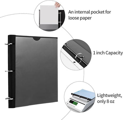 Tashkummy 360 Degree Pivotable Binder, Upgraded 3 Ring Binder 1 inch 4 Pack - Image 5
