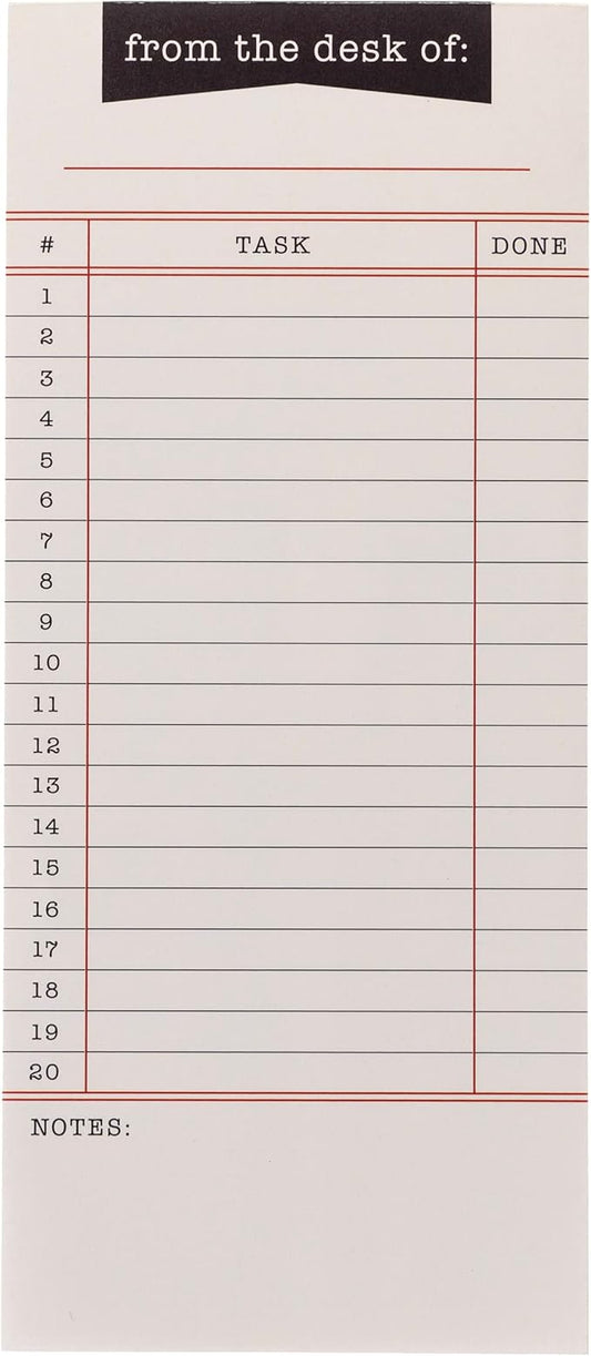 Graphique Library Card Magnetic Notepad | 100 Tear-Away Sheets | Grocery by GraphiquedeFrance
