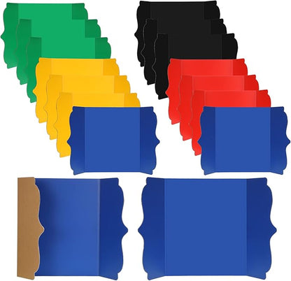 15 Pcs Trifold Presentation Board 12 x 20 Inch Trifold Poster Board Portable by Censen