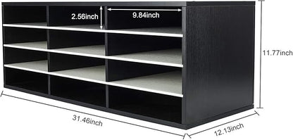 PAG Mail Sorter, Wood Countertop Literature Organizer, Student Mailbox - Image 5