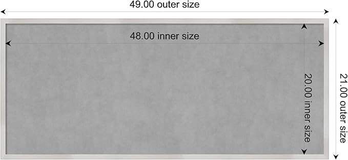 Amanti Art Silver Framed Magnetic Board 21x49 Oversize Vision Board - Image 3