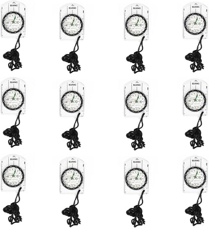 BOSOIRSOU 12pcs Orienteering Compass Set by BOSOIRSOU