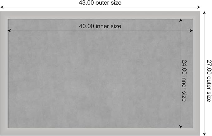 Amanti Art Silver Framed Magnetic Board 27x43 Large Vision Board - Image 3