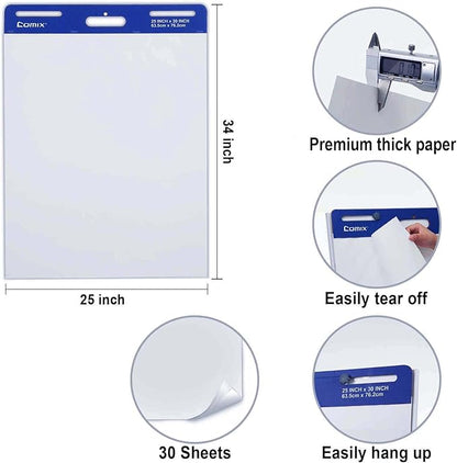 Comix Sticky Easel Pad, 25 x 30 Inches Flip Chart Paper - Image 3