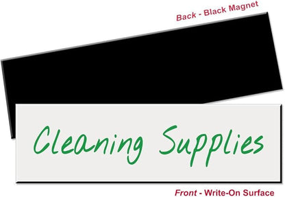 Write-On Magnetic Rack/Shelf Labels. Includes a 10-Pack of Reusable Magnetic - Image 2