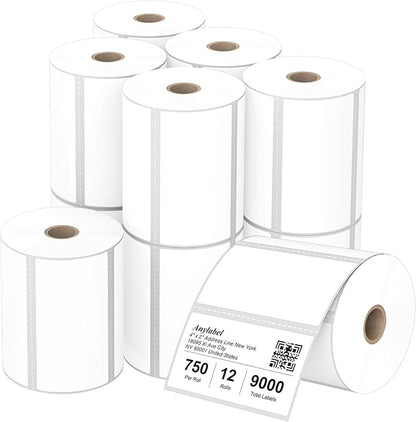Compatible 4" x 2" Direct Thermal Labels Replacement by Anylabel