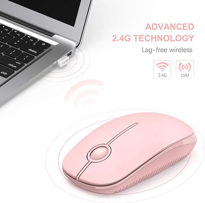 VssoPlor Wireless Mouse, 2.4G Slim Portable Computer Laptop Mouse - Image 4