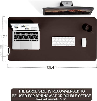 YSAGi Non-Slip Leather Desk Pad L Size, Waterproof Laptop Computer Desk - Image 7