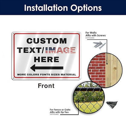 Custom Directional Arrow Sign, Glow in the Dark/Reflective Option, Customize - Image 8