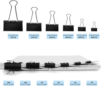 Binder Clips Assorted Sizes Including Extra Large Medium Small Mini and Micro - Image 2