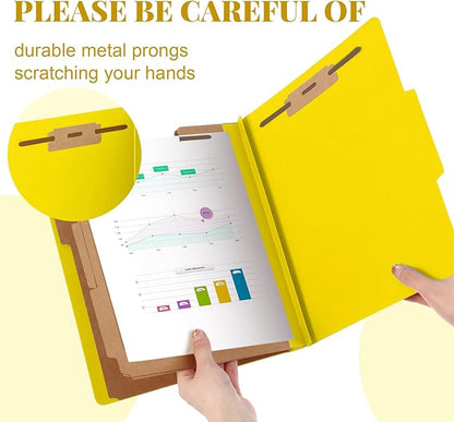 Skyygemm 36 Pcs Classification Folders Letter Size, 3 Divider Pressboard File - Image 4