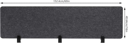 ReFocus Raw Clamp-On Acoustic Desk Divider Mounted Privacy Panel Set – Reduce - Image 2