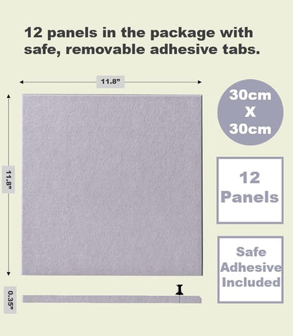 DECORITA Felt Wall Tiles | Large Cork Board Alternative | Aesthetic Felt - Image 3