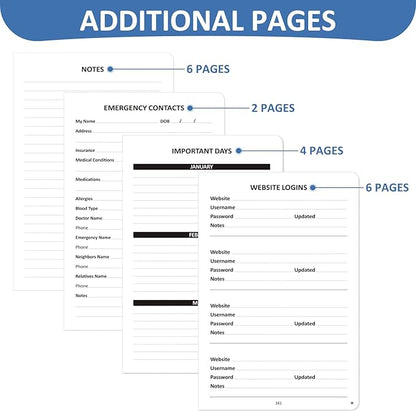 Comkiso Address Book with Individual Alphabetical Tabs Laminated, Large Print - Image 4