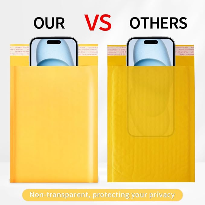 Ctarsthome 105Pack Yellow 4x8inch Kraft Bubble Mailers Small Business Mailing - Image 5