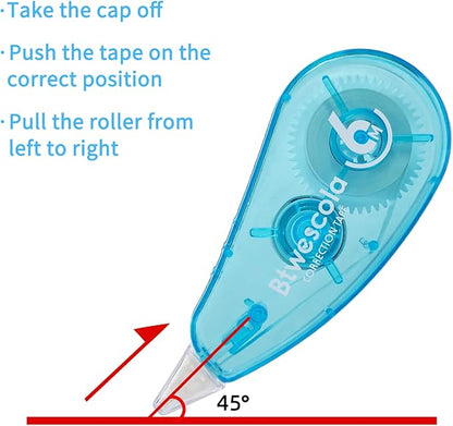 Btwescola Correction Tape, 19.7Feet 12-Count Pack Correction Tape - Image 4