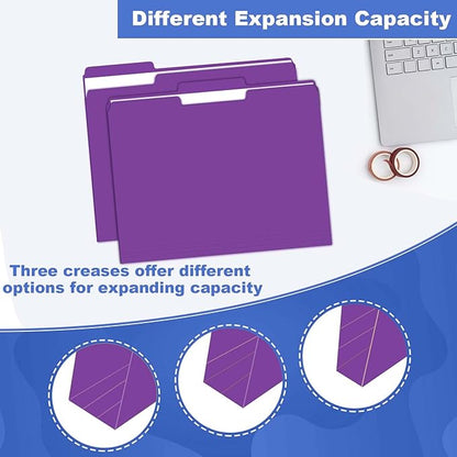 File Folder, HERKKA 120 Pack 1/3 Cut Tab File Folders, File Folders Great - Image 4