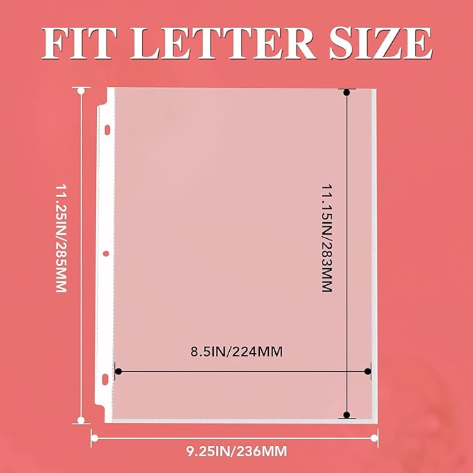160 Pack Sheet Protectors 8.5 x 11 inch Clear Page Protectors - Image 3