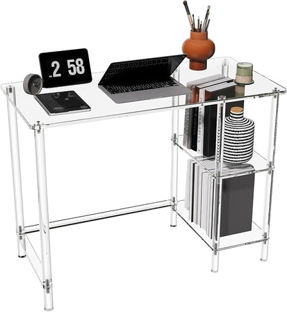 HMYHUM 40 Inch Acrylic Computer Desk by HMYHUM