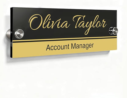 Personalized Office Wall Name Plate Sign Custom Door Name Plate Office Gifts by Unknown