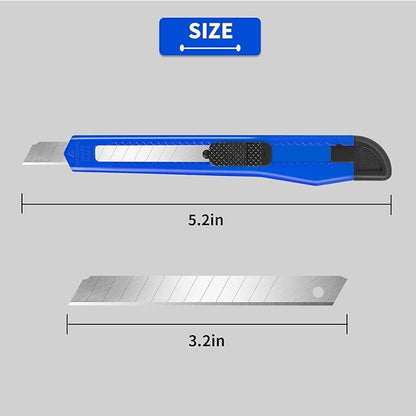8 Pack Utility Knife Box Cutters Box Cutter Retractable, Compact Utility Knives - Image 4